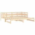 vidaXL Lit coulissant Bois de pin massif 2x(80x200) cm
