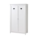 Lit à baldaquin avec rideaux et armoire