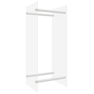 vidaXL Portant de bois chauffage Transparent 40x35x100 cm Verre trempé