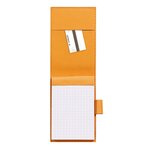 Rhodia : porte-bloc simili cuir 8.4 x 11.5 cm+ bloc n°11 - anis