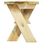 vidaXL Mobilier de salle à manger de jardin 3 Pièces Bois de pin imprégné