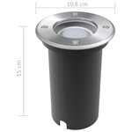 vidaXL Lampes au sol à LED d'extérieur 3 Pièces rond