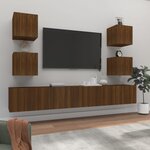 vidaXL Ensemble de meubles TV 6 Pièces Chêne marron Bois d'ingénierie