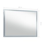 vidaXL Miroir mural à LED pour salle de bains 100x60 cm