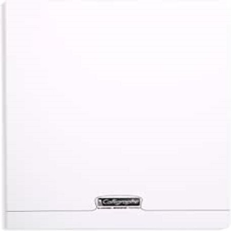 Calligraphe cahier piqué 48 pages 24x32 cm unies blanches, couverture polypro (plastique), Incolore