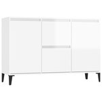 vidaXL Buffet Blanc brillant 104x35x70 cm Aggloméré