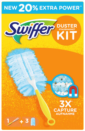 Kit de démarrage plumeau-magnétique, 1 manche + 3 plumeaux