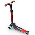 Nexo trottinette pliable Rouge-Roues LED et jeu magnétique