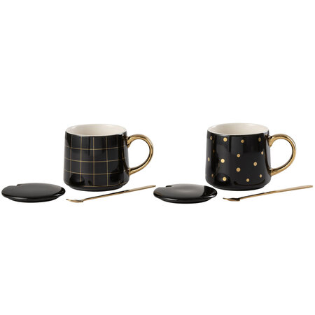 Ensemble de 2 tasses et cuillères amélie