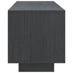 vidaXL Meuble TV Gris 110x30x33 5 cm Bois de pin massif