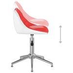 vidaXL Chaises à manger pivotantes lot de 2 rouge et blanc similicuir