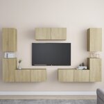 vidaXL Ensemble de meubles TV 7 Pièces Chêne sonoma Aggloméré
