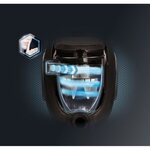 ROWENTA YY4560FE SILENCE FORCE CYCLONIC CAR PRO Aspirateur traîneau sans sac - Collecteur 4,5 L - Silencieux 67dB - Noir et bleu