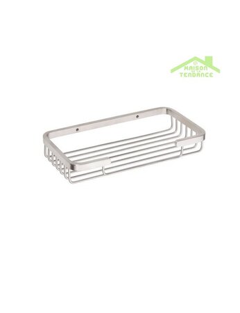 Porte-savon grille rectangulaire CYTRO en chrome 23x 10x 3cm