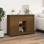 vidaXL Buffet Marron miel 100x35x74 5 cm Bois massif de pin