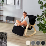 Tectake Fauteuil à bascule Onda - gris clair