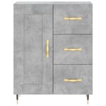 vidaXL Buffet haut Gris béton 69 5x34x180 cm Bois d'ingénierie