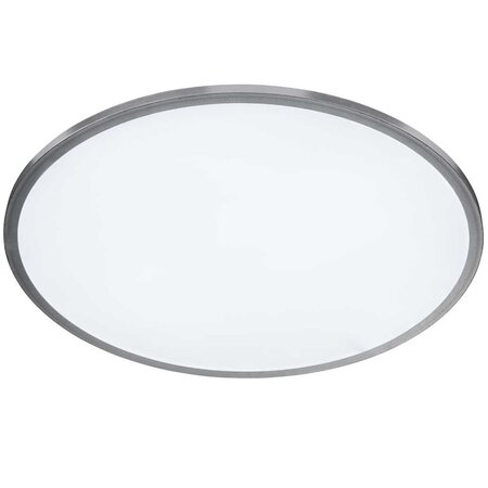 Wofi plafonnier à led linox 60x5 cm argenté