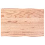 vidaXL Dessus de table bois chêne massif traité bordure assortie