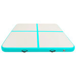vidaXL Tapis gonflable de gymnastique avec pompe 200x200x10cm PVC Vert