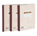 Lot De 3 Manifolds Factures - Papier Autocopiant - Triplicata (1 Original Et 2 Copies) - 50 Feuilles - Format 21 X 14 8 Cm - Couverture Vernie - X 14 - Le Dauphin