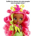 Cave club poupée fernessa 20 cm avec accessoires et son dinosaure de compagnie ptilly