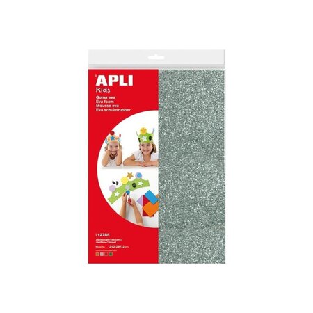 Mousse EVA thermoformable A4 4 feuilles pailletée 1