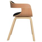 vidaXL Chaise à manger Noir Bois courbé et similicuir