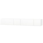 vidaXL Meuble TV 2 Pièces Aggloméré 120 x 40 x 34 cm Blanc brillant