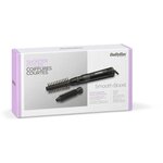 BABYLISS 668E - Brosse soufflante 300W - 2 brosses 22mm : poils souples/picots rigides - 2 températures - Format compact - Noir
