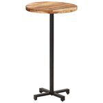 vidaXL Table de bar Ronde Ø60x110 cm Bois d'acacia massif