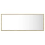 vidaXL Miroir LED de salle de bain Chêne sonoma 100x8 5x37cm Acrylique