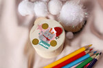 Stickers pailletés bonnet de Père Noël 2 x 1 5 cm 25 pièces