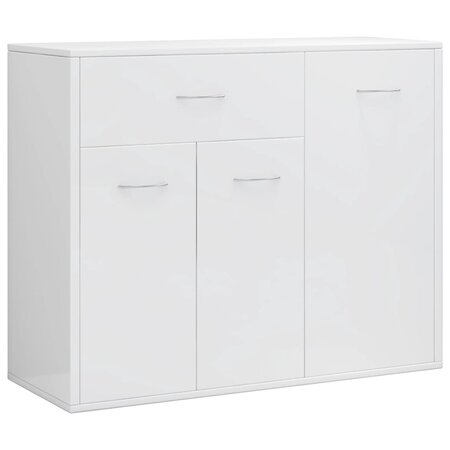 vidaXL Buffet Blanc brillant 88x30x70 cm Aggloméré