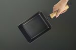Poêle à omelette japonaise - 38 x 15cm - En acier carbone - Compatible toutes plaques de cuisson
