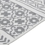 vidaXL Tapis Gris et blanc 160x230 cm Coton