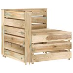 vidaXL Salon de jardin 9 Pièces Bois de pin imprégné de vert