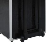 vidaXL Chariot de maquillage Aluminium Noir avec motif de crocodile