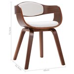 vidaXL Chaises à manger lot de 4 bois courbé et similicuir