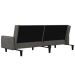 vidaXL Canapé-lit à 2 places Gris foncé Velours
