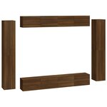 vidaXL Ensemble de meubles TV 8 Pièces Chêne marron Bois d'ingénierie