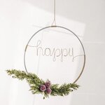 Armature abat-jour cercle ø 25 cm argent