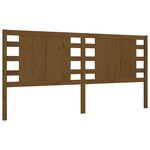 vidaXL Cadre de lit et tête de lit marron miel Super King bois massif