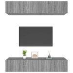 vidaXL Meubles TV 4 Pièces Sonoma gris 80x30x30 cm Bois d'ingénierie