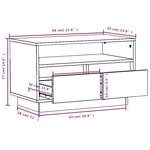 vidaXL Meuble TV 60x35x37 cm Bois de pin massif