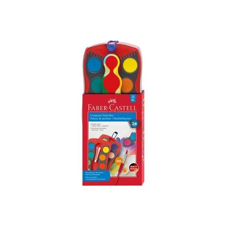 Palette Gouache Connector x24 + pinceau FABER-CASTELL