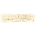 vidaXL Banc d'angle de jardin et coussins 239 cm Bois de pin imprégné