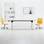 vidaXL Chaises à manger lot de 2 jaune tissu
