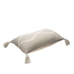 Coussin tricoté beige 48 x 30 cm