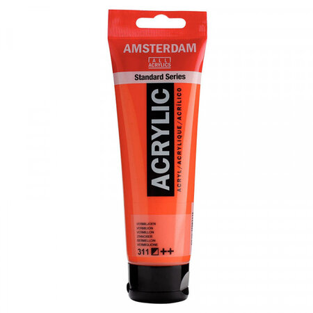 Peinture acrylique en tube - vermillon - 120ml - amsterdam